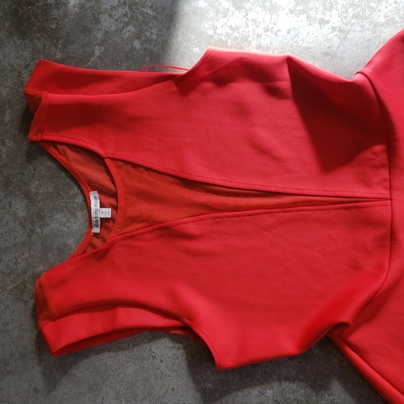 Charlotte Russe bright red sheer back - Picture 2 of 3